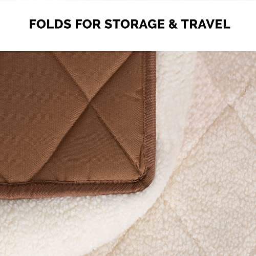 Cozy Sherpa Dog & Cat Crate Bed - Washable, Extra Small, Cream Bolster Pad - Image 10