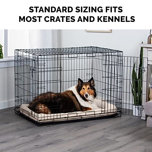 Cozy Sherpa Dog & Cat Crate Bed - Washable, Extra Small, Cream Bolster Pad - Image 8