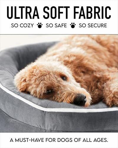 Large Orthopedic Dog Bed: Egg Foam Support, Washable Cover, Non-Slip Base, Gray - Image 7