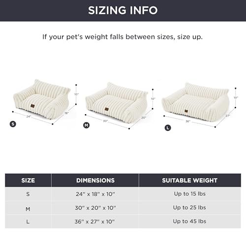 Soft Cat Sofa Bed: Cozy Corduroy Pet Couch with Washable Cover 24" - Image 6