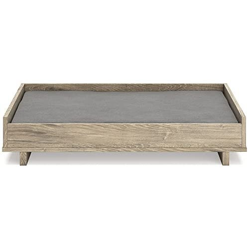 Modern Wooden Pet Bed by Ashley Oliah, 36"x24"x7", Natural Beige Style - Image 2