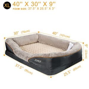 JOYELF X-Large Memory Foam Dog Bed, Orthopedic Dog Bed & Sofa with Removable Washable Cover Dog Sleeper for Large Dogs