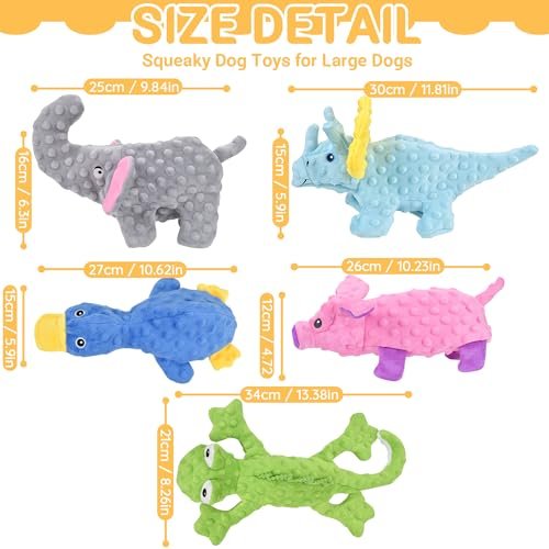 Durable Squeaky Dog Toys Pack for Aggressive Chewers, All Dog Sizes - Image 5