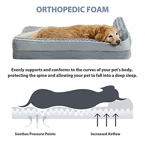 Orthopedic Waterproof Dog Bed for Large Dogs - Washable Cover, Non-Skid - Image 3