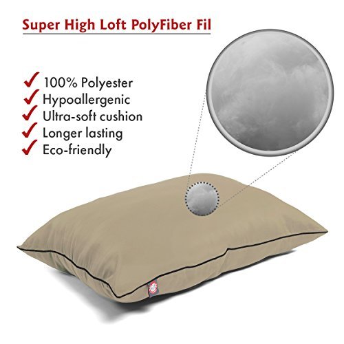 Majestic Large Dog Bed 46"x35" - Washable, Non-Slip, Comfy Crate Pad Khaki - Image 3