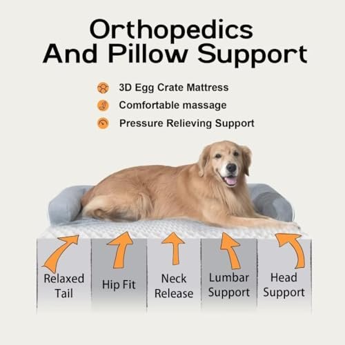 Orthopedic Large Dog Bed - Waterproof, Washable, Memory Foam Sofa - Image 2