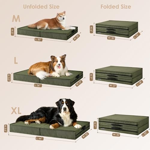 EHEYCIGA XL Waterproof Orthopedic Dog Bed with Washable Cover, Green - Image 2