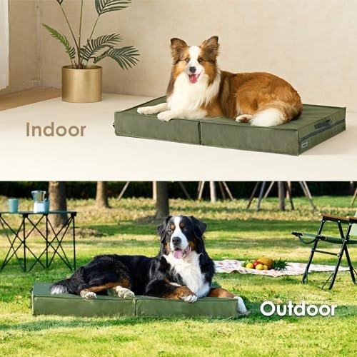 EHEYCIGA XL Waterproof Orthopedic Dog Bed with Washable Cover, Green - Image 7