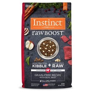 Instinct Raw Boost Grain Free Recipe with Real Beef Natural Dry Dog Food, 20 lb. Bag