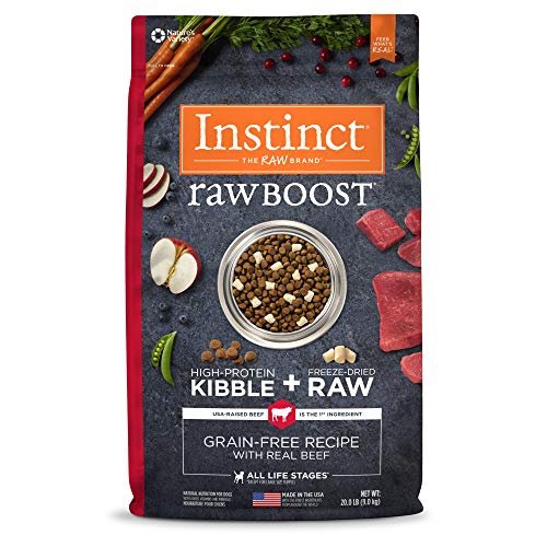 Instinct Raw Boost Grain Free Recipe with Real Beef Natural Dry Dog Food, 20 lb. Bag