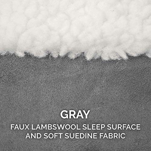 Cozy 26" Orthopedic Dog Bed for Small/Medium Dogs, Washable Cover, Gray - Image 7