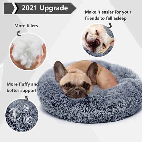 Cozy Anti-Anxiety Small Dog Bed - Fluffy, Washable, Waterproof, Non-Slip - Image 2