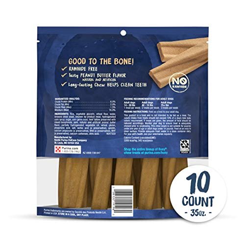 Purina Busy Bone Dog Chews, Peanut Butter, Small/Medium Breeds, 10ct Pouch - Image 6