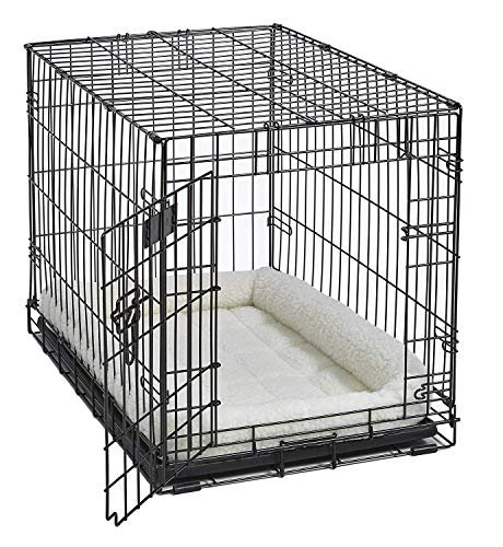 Cozy White Fleece Dog Bed with Bolster, Fits 36-Inch Crates, Washable - Image 8