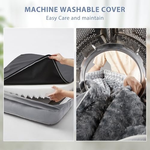 Orthopedic Waterproof Dog Bed for Large Dogs - Washable Cover, Non-Skid - Image 6