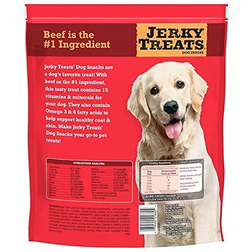 Tender Beef Jerky Dog Treats with Vitamins, Omega-3, USA-Made, 60oz Pack - Image 2