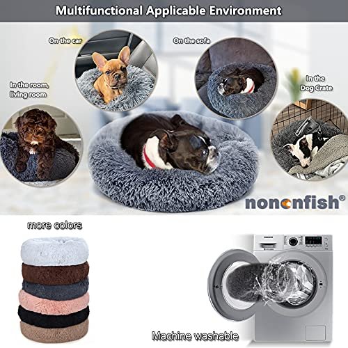 Cozy Anti-Anxiety Small Dog Bed - Fluffy, Washable, Waterproof, Non-Slip - Image 3