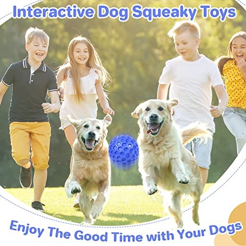 Indestructible Squeaky Dog Toy Ball – Tough, Teeth Cleaning, Large Breeds - Image 7