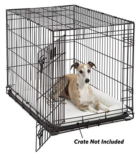 Cozy White Fleece Dog Bed with Bolster, Fits 36-Inch Crates, Washable - Image 3