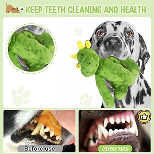 Durable Plush Squeaky Dog Toys with Crinkle Paper for All Dog Sizes - Image 4