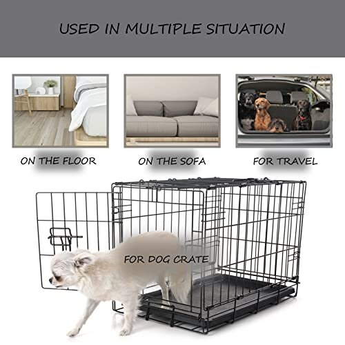 Reversible Washable Dog Bed Mat - Soft Crate Pad for All Sizes, 35"x22", Gray - Image 4