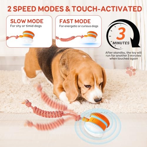 Interactive Electric Dog Ball - Motion-Activated Toy for All Dogs (Orange-Red) - Image 4