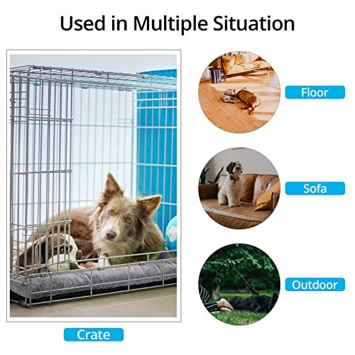 "Ultra Soft Washable Dog Crate Pad, Non-Slip Mat for Medium/Large Dogs, 36in" - Image 3