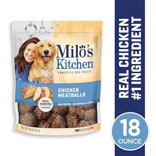 Milo's Kitchen Chicken Meatball Dog Treats, 18oz, High Protein, Natural - Image 3