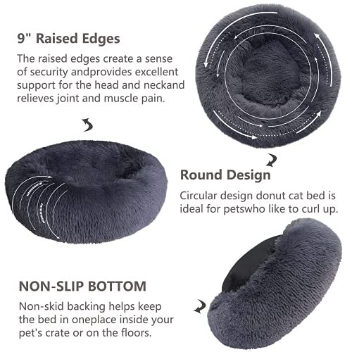 Cozy Anti-Anxiety Small Dog Bed - Fluffy, Washable, Waterproof, Non-Slip - Image 5