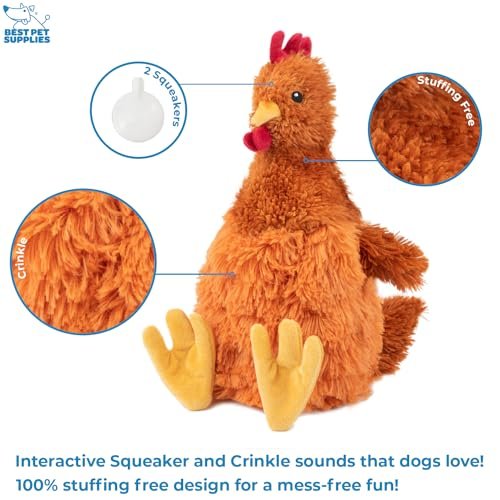 Interactive Crinkle Chicken Toy for Dogs - Plush, Colorful, Cute & Durable - Image 2
