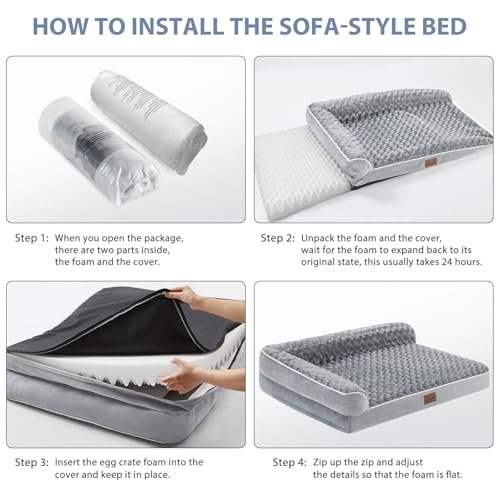 Orthopedic Waterproof Dog Bed for Large Dogs - Washable Cover, Non-Skid - Image 5