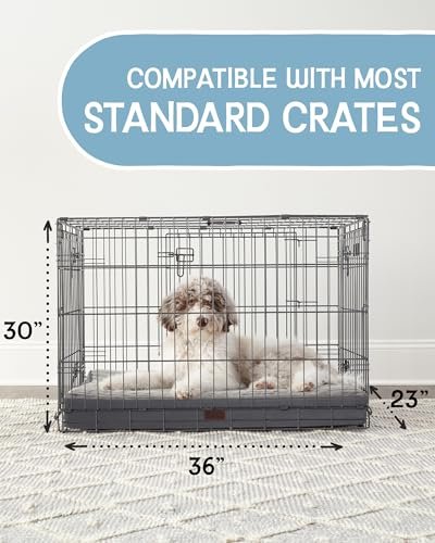 OhGeni Orthopedic Waterproof Dog Bed - Egg Crate Foam, Washable Cover, Gray - Image 3