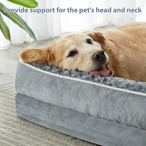 Orthopedic Waterproof Dog Bed for Large Dogs - Washable Cover, Non-Skid - Image 2