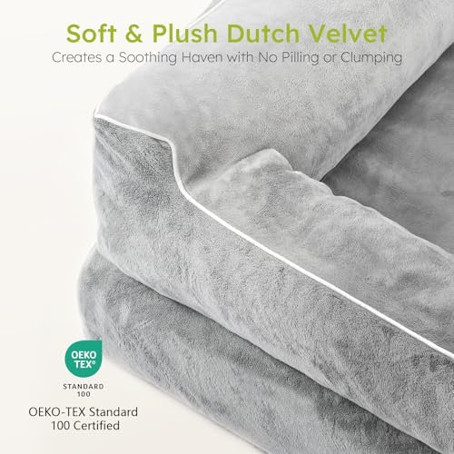 Orthopedic XL Dog Bed with Cooling Gel Foam, Washable Cover, Bonus Toy - Image 8