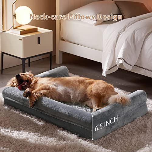 Orthopedic Dog Bed for Large Dogs - Waterproof, Washable, Comfy Couch - Image 2