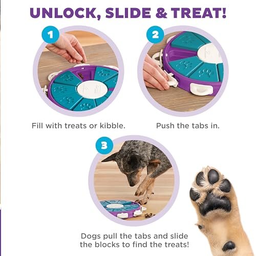 "Outward Hound Nina Ottosson Advanced Dog Puzzle Toy, Level 3, Purple" - Image 3