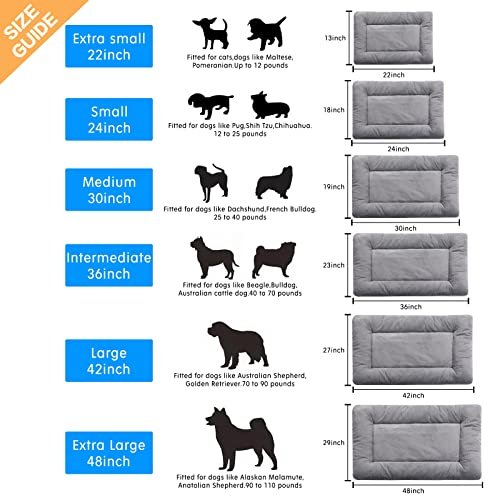 "Ultra Soft Washable Dog Crate Pad, Non-Slip Mat for Medium/Large Dogs, 36in" - Image 2
