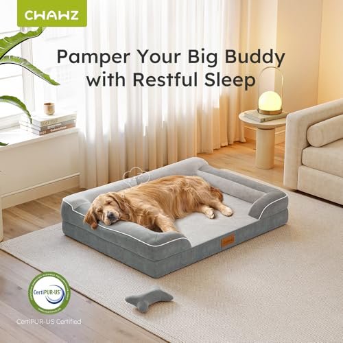 Orthopedic XL Dog Bed with Cooling Gel Foam, Washable Cover, Bonus Toy - Image 5