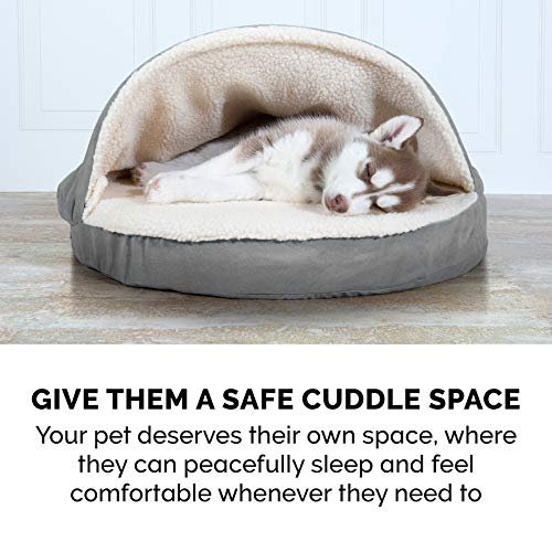 Cozy 26" Orthopedic Dog Bed for Small/Medium Dogs, Washable Cover, Gray - Image 10
