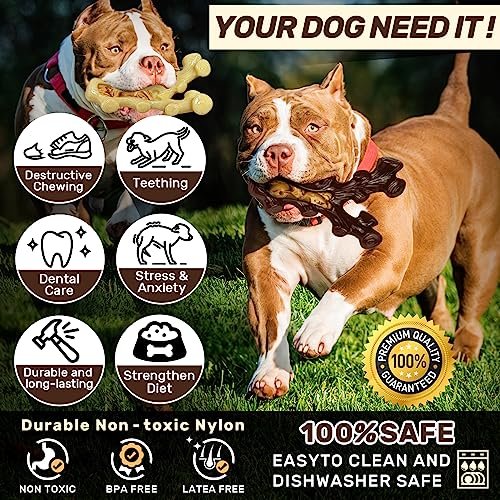 Durable Dog Chew Toys 2-Pack for Aggressive Chewers, Teeth Cleaning & Training - Image 6