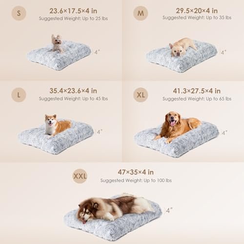 EHEYCIGA Plush Dog Crate Bed, Anti-Anxiety Washable Pad for Large Dogs - Image 2