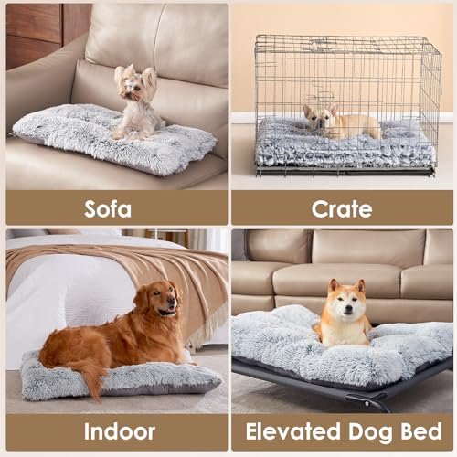 EHEYCIGA Plush Dog Crate Bed, Anti-Anxiety Washable Pad for Large Dogs - Image 6