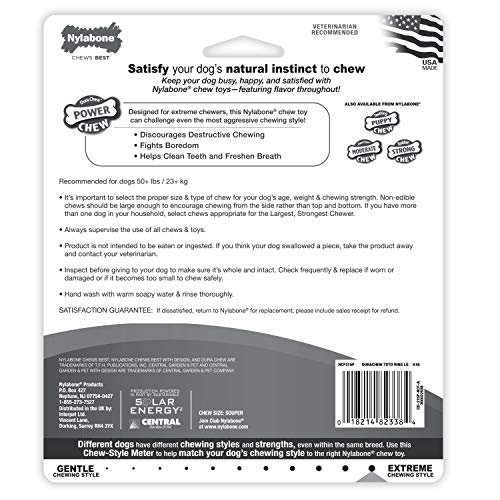 Durable Nylabone Power Chew Ring Toy for Aggressive Chewers, XL Flavor Medley - Image 10