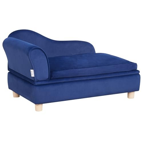 Comfy Velvet Pet Sofa Bed for Small Dogs & Cats | Sturdy 50 lbs Capacity Blue Couch - Image 9