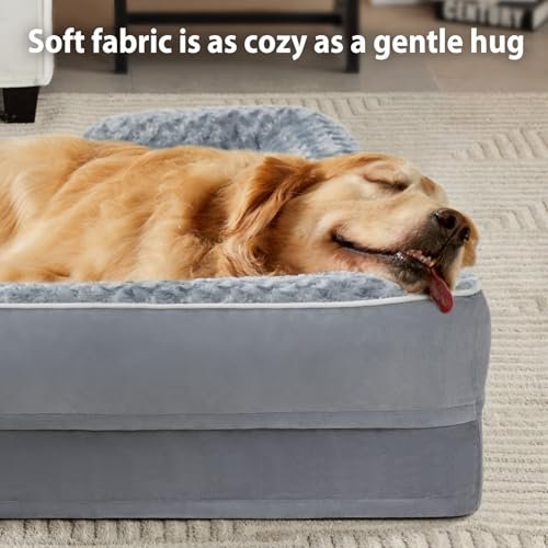 Orthopedic Large Dog Bed with Bolster, Waterproof & Washable Sofa - Image 2