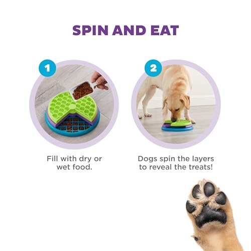 Interactive Outward Hound Dog Puzzle Feeder, Level 2 Enrichment Toy - Image 4