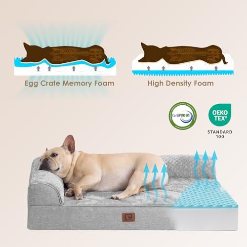 Orthopedic Memory Foam Dog Bed, Large 36"x27", Washable Cover, Non-Slip Base - Image 4