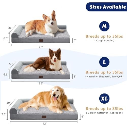 Orthopedic Dog Sofa Bed Large - Washable Cover, Egg Foam, Waterproof, Non-Slip - Image 7