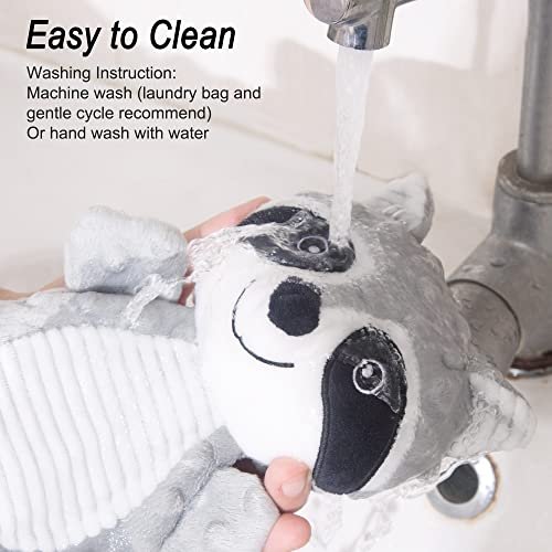 Raccoon Plush Squeaky Dog Toy - Durable Chew Toy for All Dog Breeds - Image 6