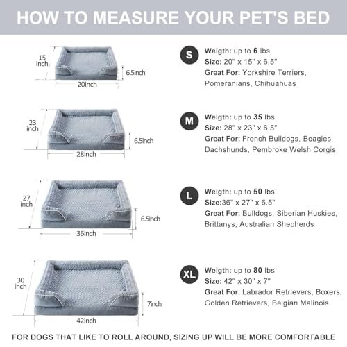 Orthopedic Large Dog Bed with Bolster, Waterproof & Washable Sofa - Image 6